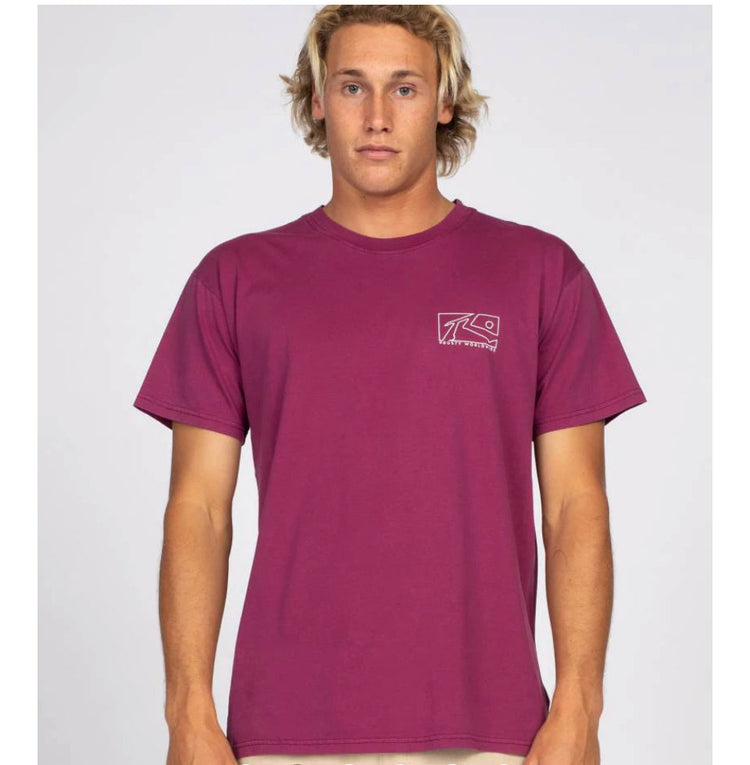 Plum Wash Out Mens Short Sleeve Shirt SALE 2XL