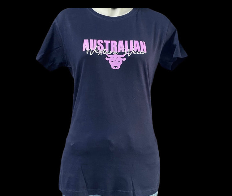 Navy/Pink Toddler Girls AWW Logo Shirt Sz2 & 4 Left SALE