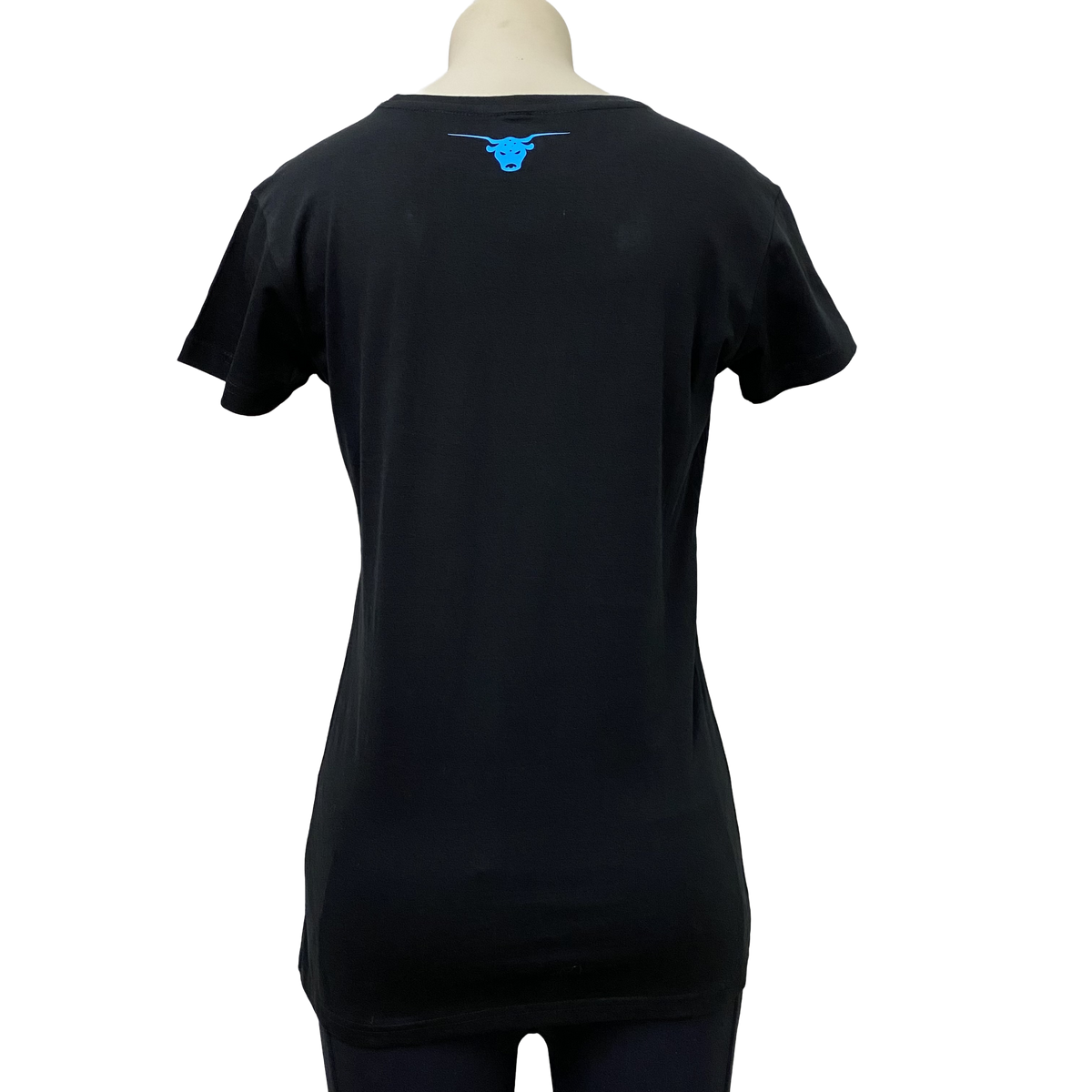 Black/Blue Ladies AWW Logo Short Sleeve Shirt AU8-14 Left SALE
