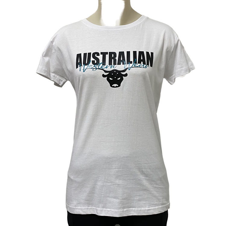 Teen Girls Australian Western Wear White Short Sleeve Shirt ON SALE