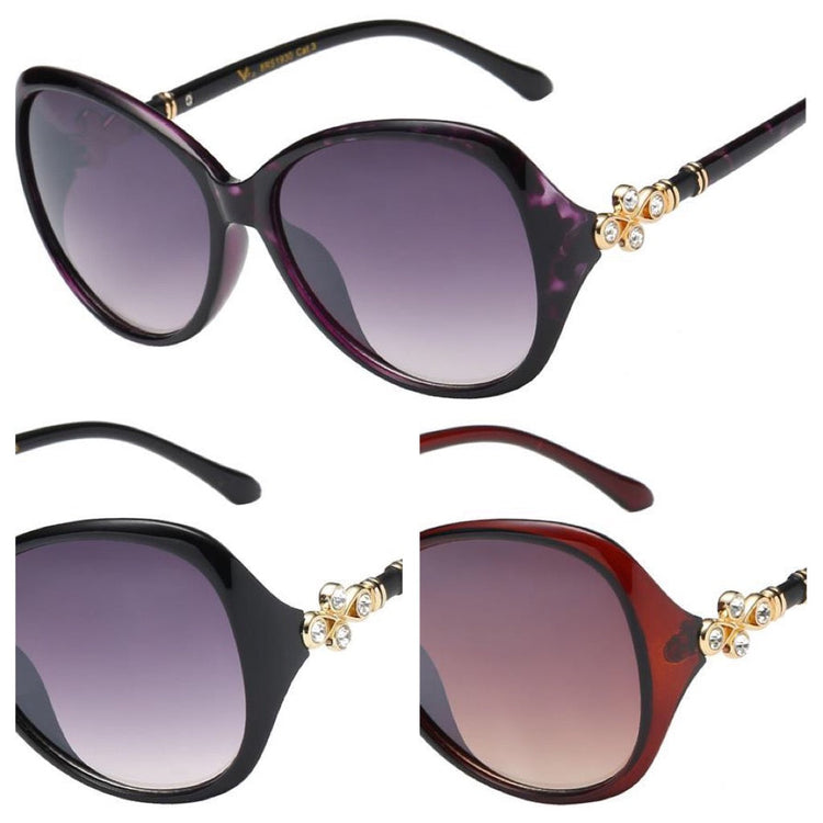 VG Designer Luxury Collection Round Rhinestoned Ladies Sunglasses VARIOUS COLOURS ON SALE