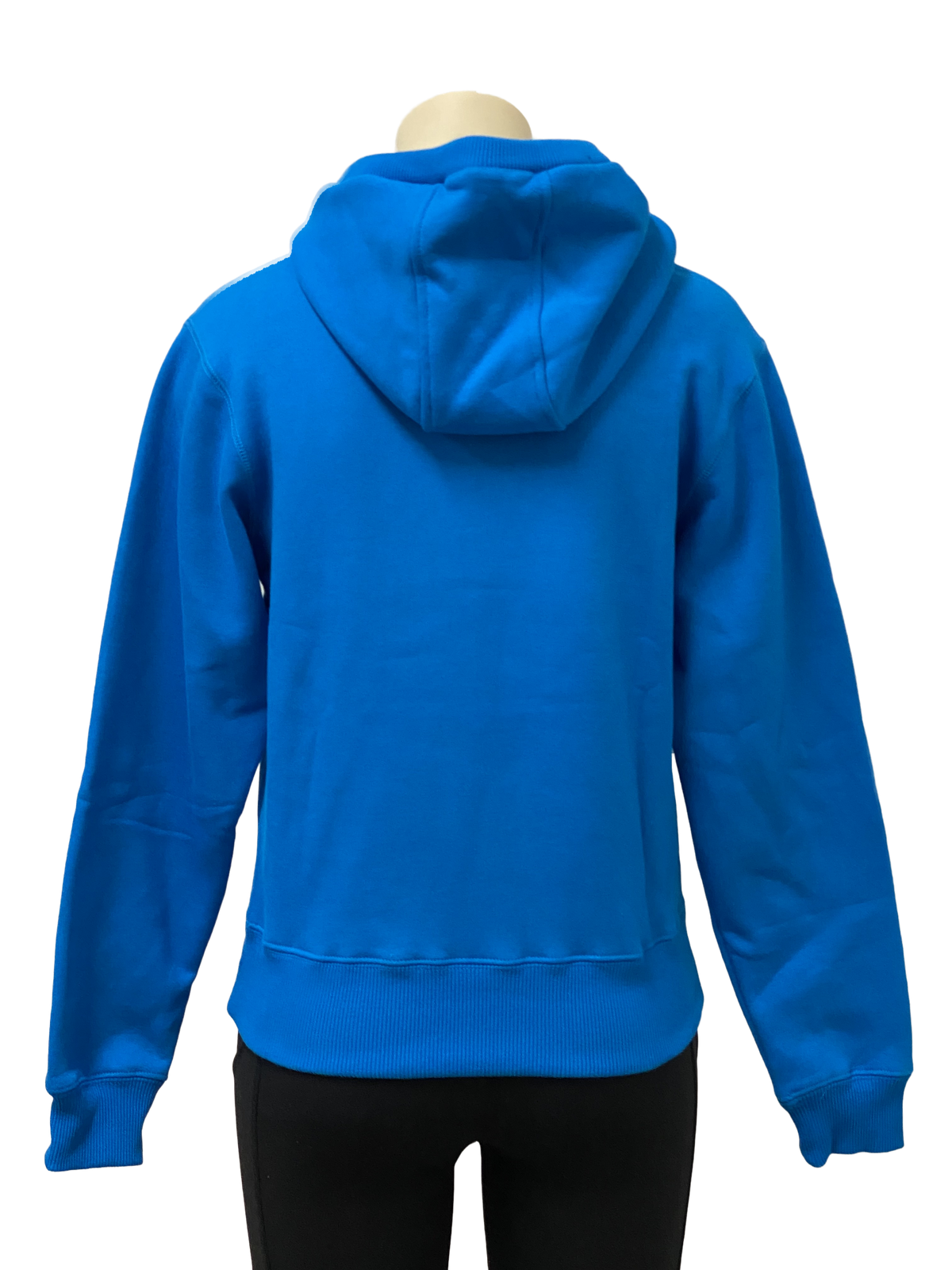 Blue Ladies AWW Black/White Logo Thick Fleece Hoodie SALE AU10 Left