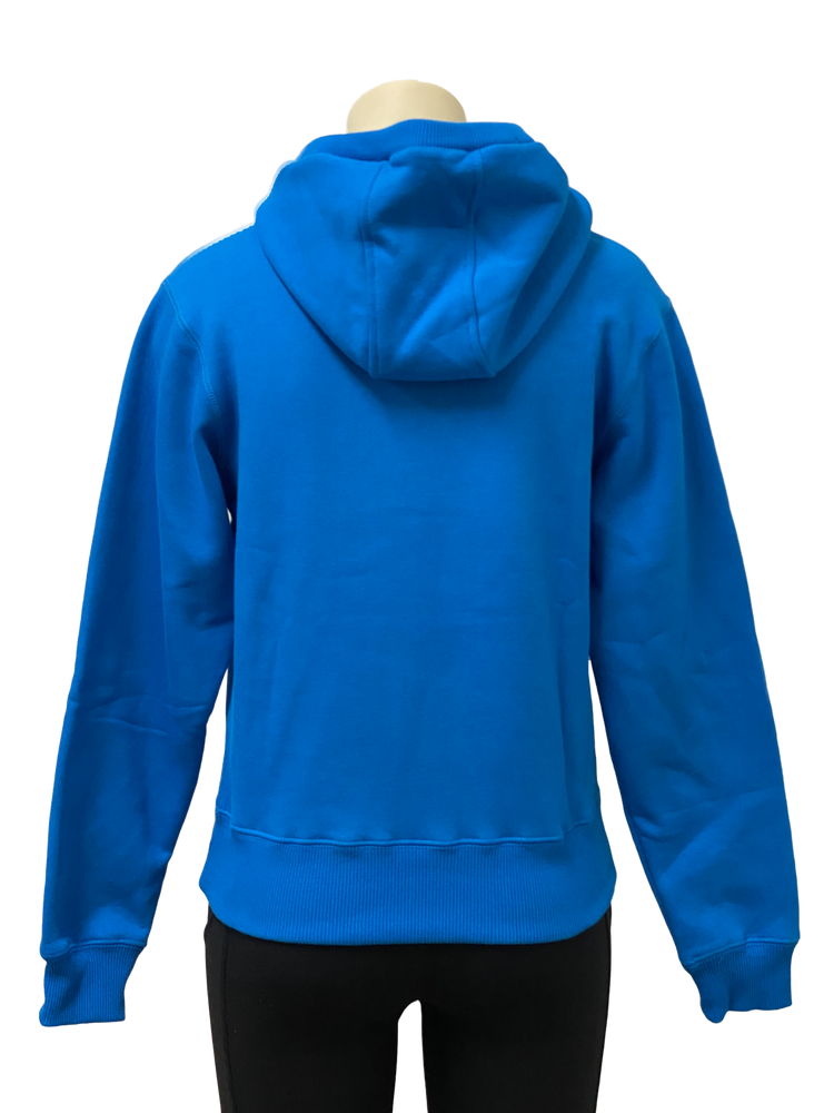 Blue Ladies AWW Black/White Logo Thick Fleece Hoodie SALE AU10 Left
