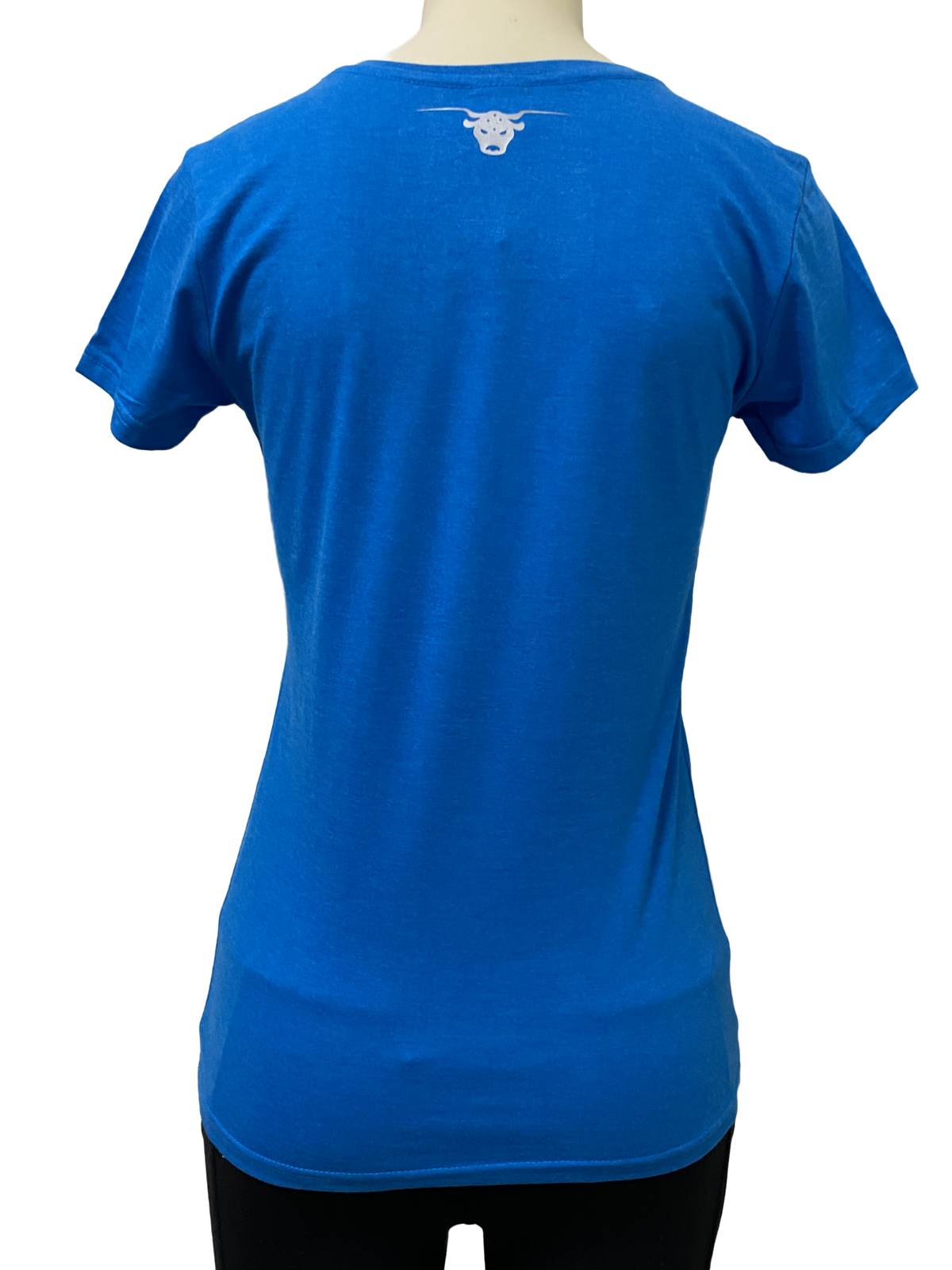 Ladies Blue Australian Western Wear Silver/Black Logo Short Sleeve Shirt SALE