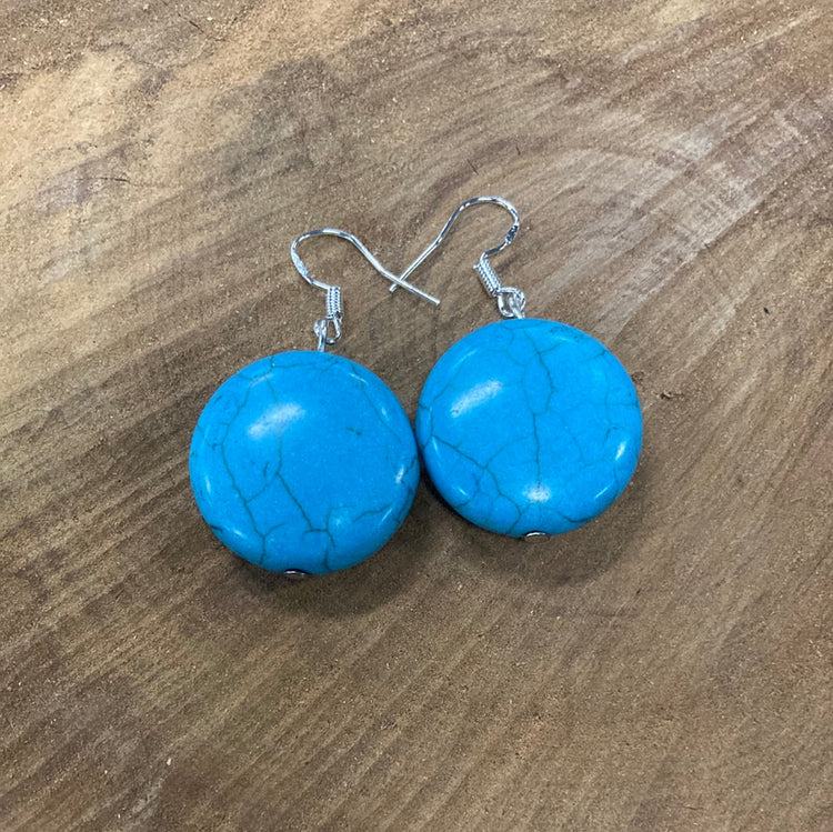 Turquoise Stone Hook Earrings SALE
