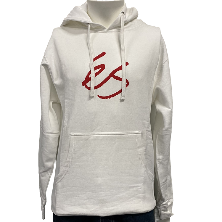 Es Script White Hoodie CLEARANCE SALE - SMALL Left
