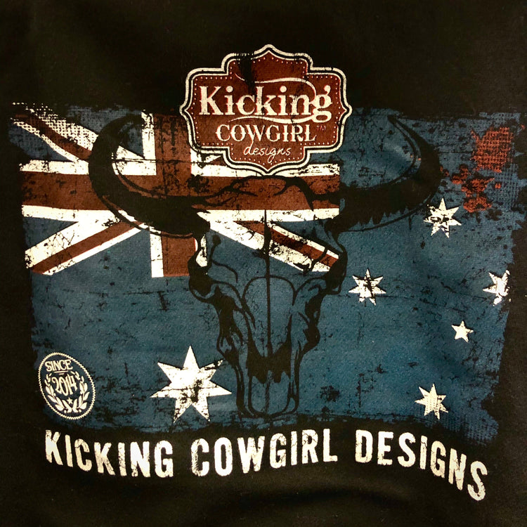 Black Aussie Flag KCD Fleece Hoodie ON SALE AU14 Left