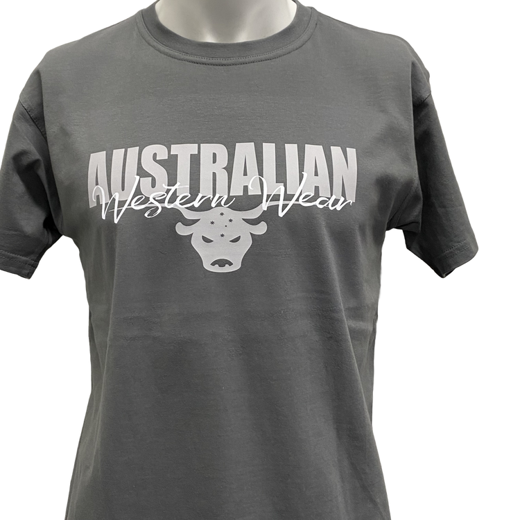 Charcoal/Grey Teen Boys AWW Logo Short Sleeve Shirt SALE