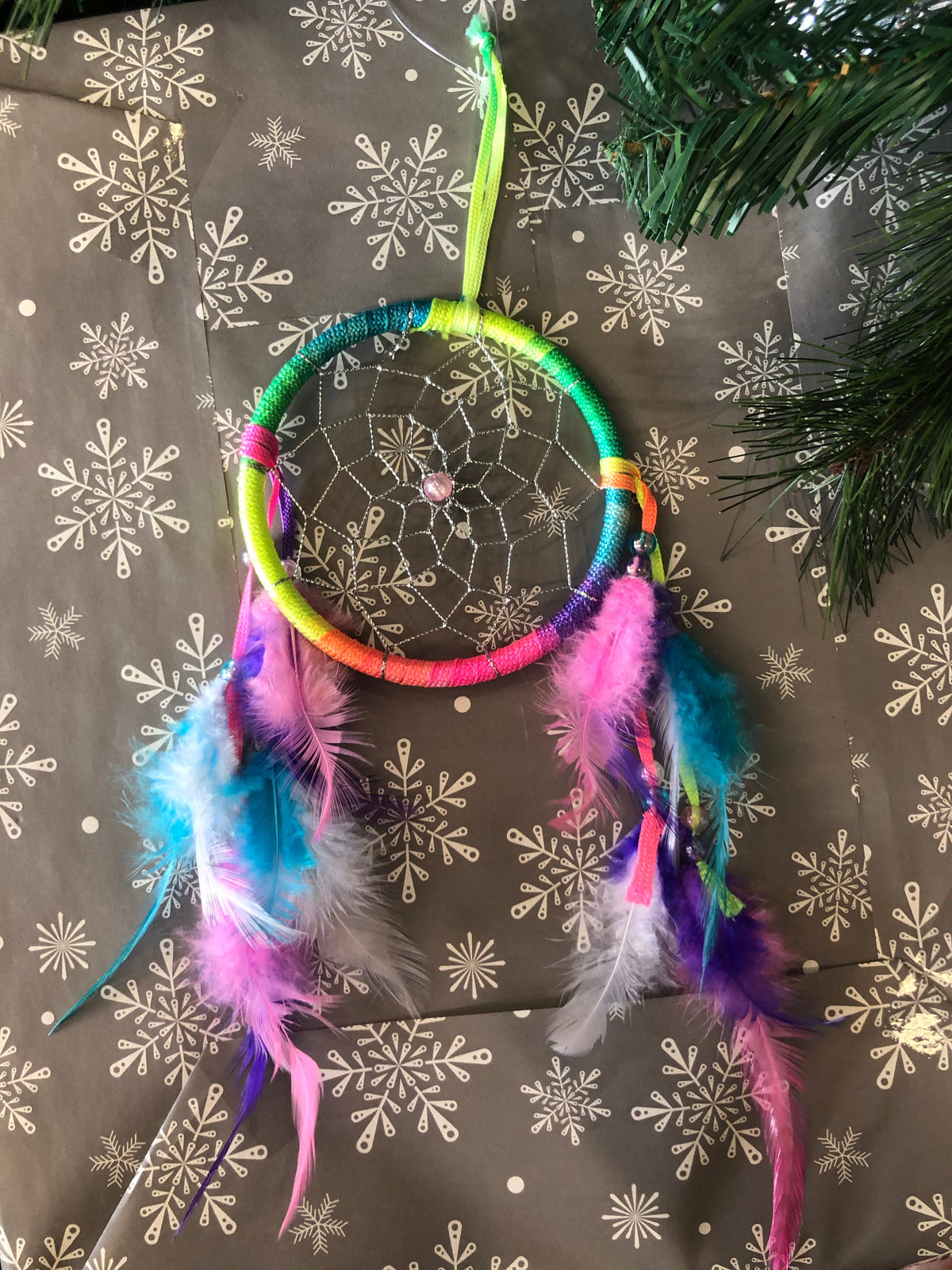 Fluro Rainbow Dreamcatcher