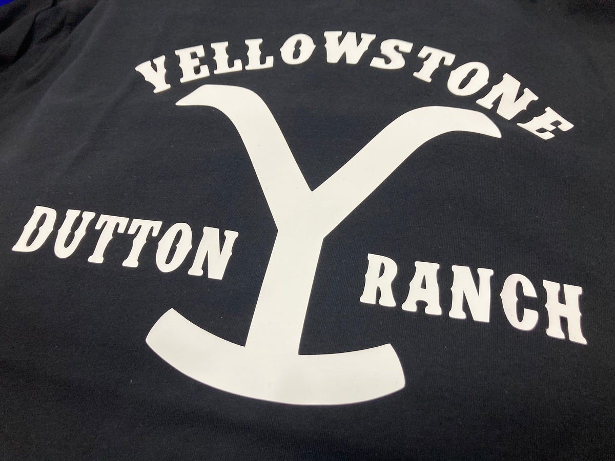 Mens Black Yellowstone Dutton Ranch Short Sleeve Shirt- SALE XSMALL