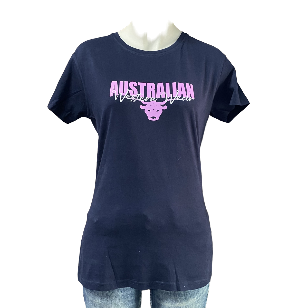 Navy/Pink Ladies AWW Logo Shirt AU10 Left SALE