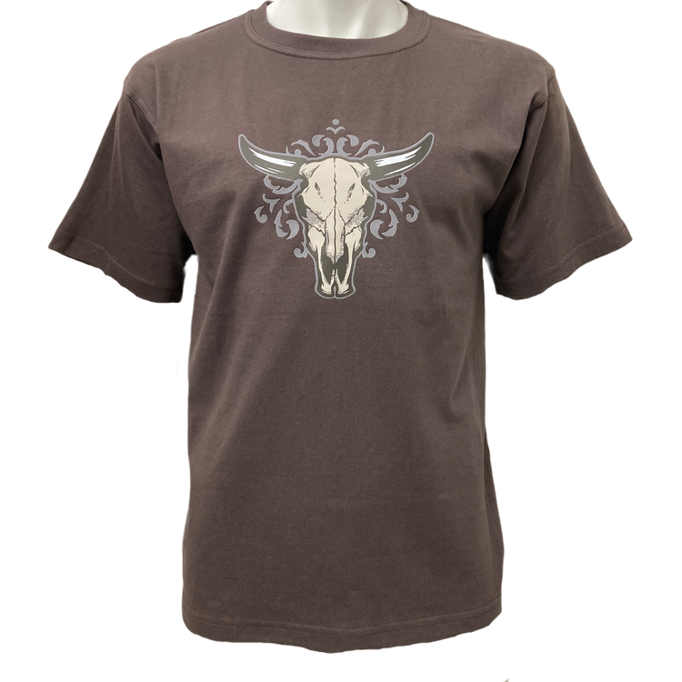 Flourish Bull Men's Brown AWW SS Graphic Shirt SALE