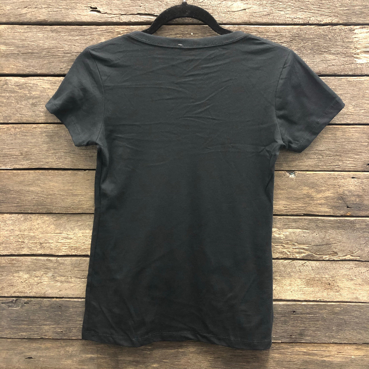 KCD Black Short Sleeve Aussie Flag V Neck T-Shirt SALE AU10 12 & 14 Left