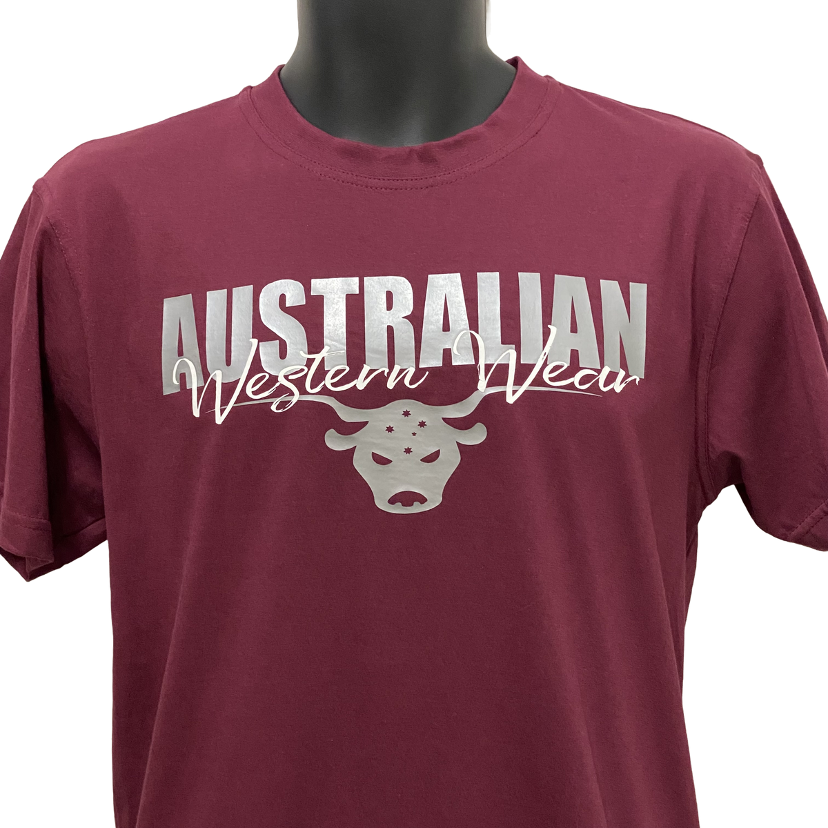 Maroon Australian Western Wear Mens Short Sleeve Shirt ON SALE 3XL left