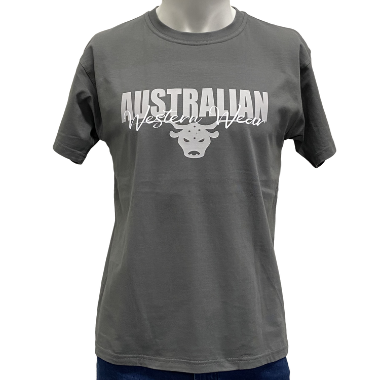 Charcoal/Grey Teen Boys AWW Logo Short Sleeve Shirt SALE