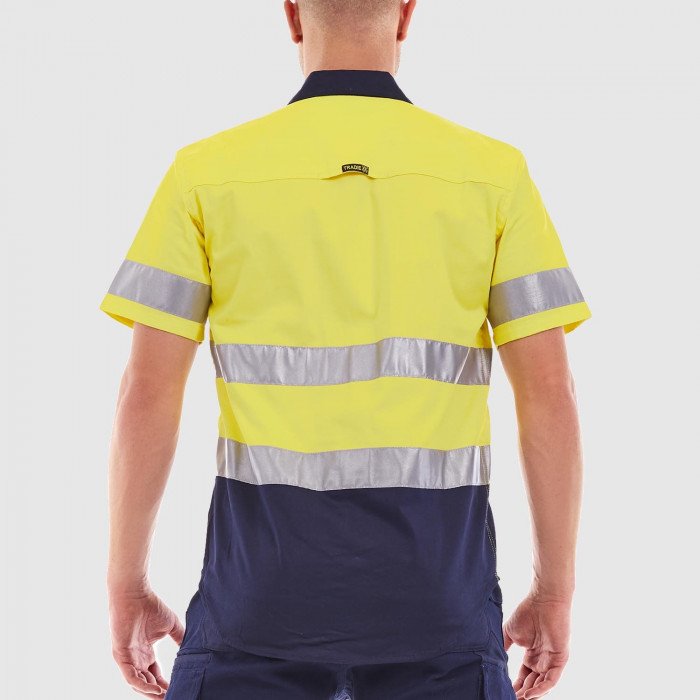 Tradie Mens Hi Vis Short Sleeve Shirt Sz Small & Medium Left CLEARANCE SALE